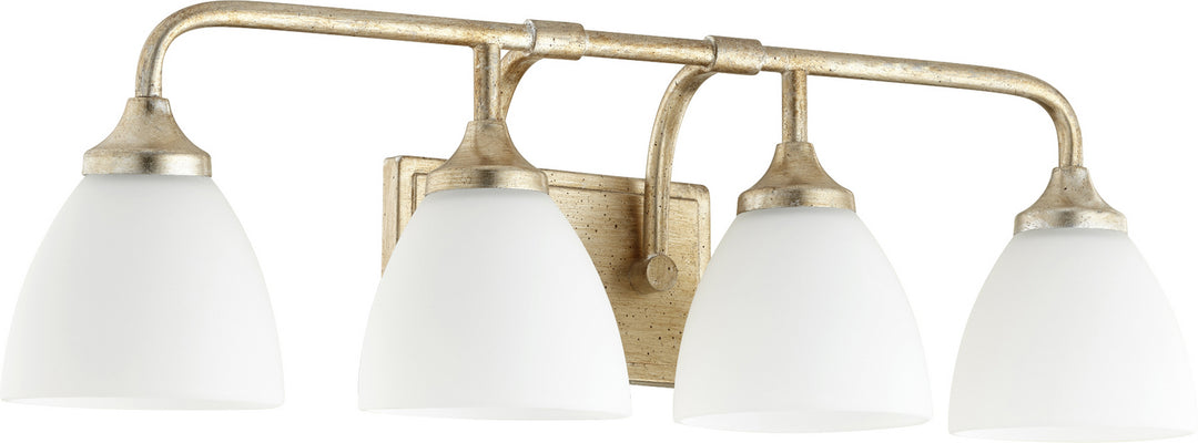 Quorum Enclave 5059-4-60 Bath Vanity Light 27 in. wide - Aged Silver Leaf