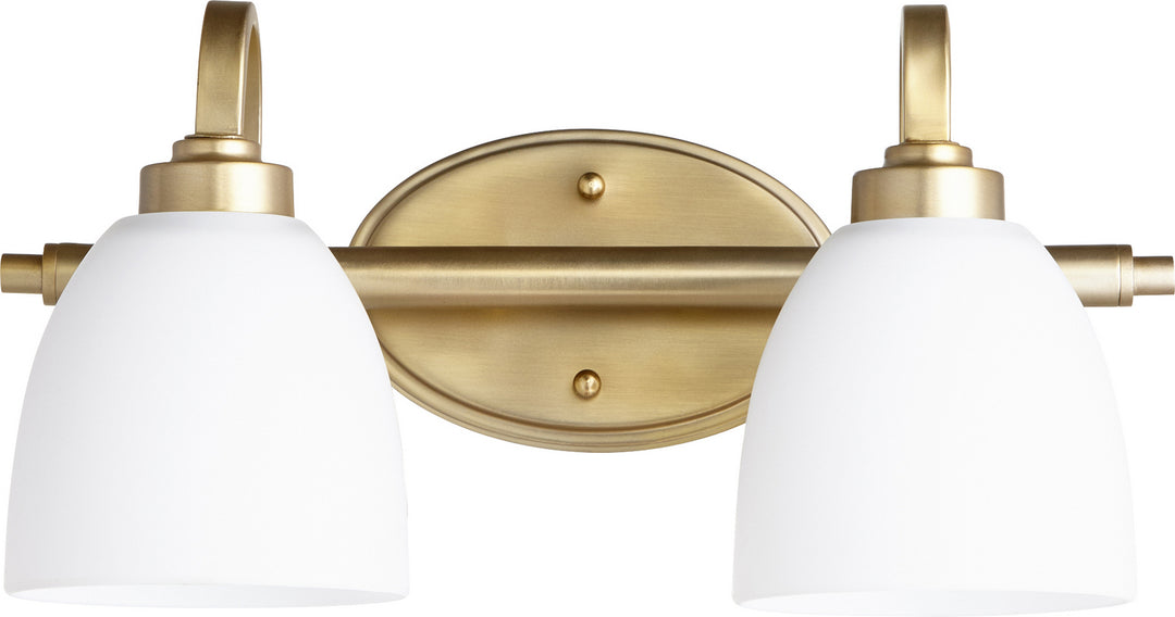 Quorum Reyes 5060-2-180 Bath Vanity Light 16 in. wide - Aged Brass