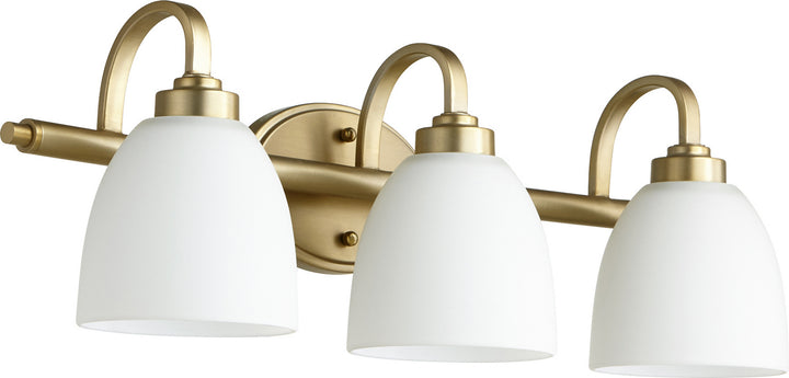 Quorum Reyes 5060-3-180 Bath Vanity Light 25 in. wide - Aged Brass
