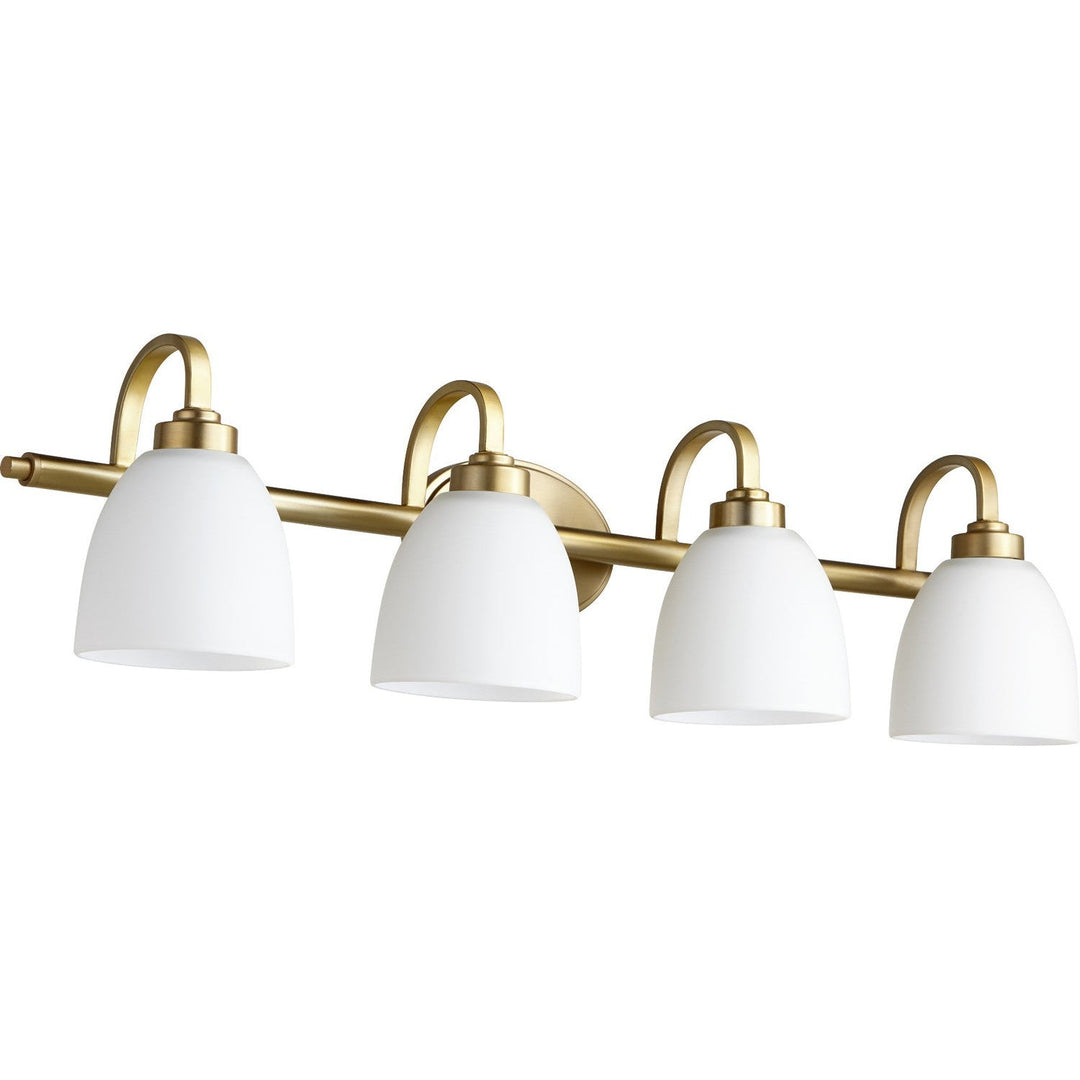 Quorum Reyes 5060-4-180 Bath Vanity Light 34 in. wide - Aged Brass