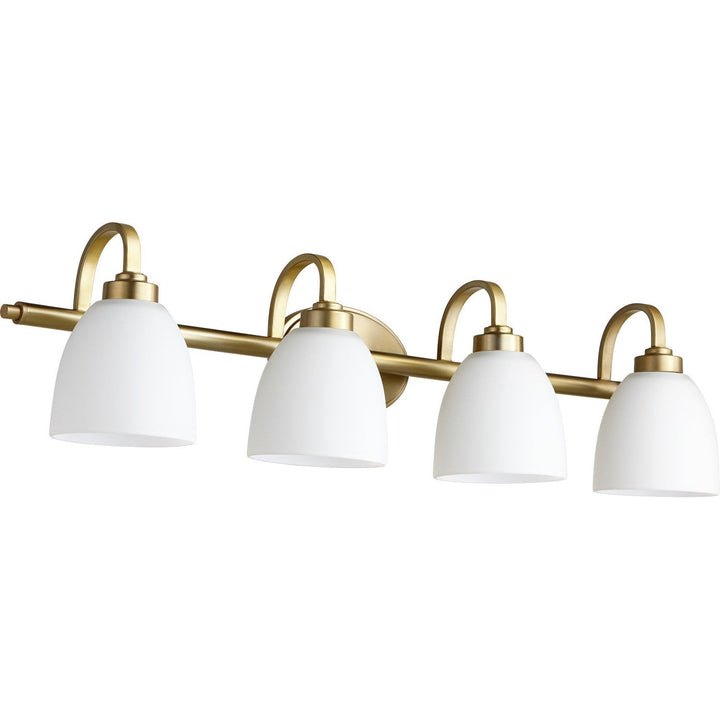 Quorum Reyes 5060-4-180 Bath Vanity Light 34 in. wide - Aged Brass