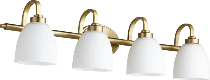 Quorum Reyes 5060-4-180 Bath Vanity Light 34 in. wide - Aged Brass