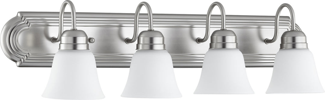 Quorum 5094 Vanities 5094-4-65 Bath Vanity Light 30 in. wide - Satin Nickel W/ Satin Opal