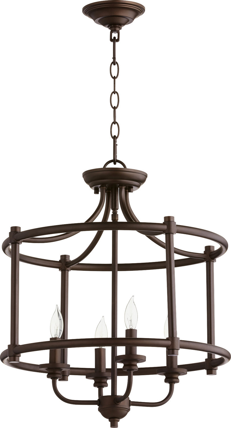 Quorum Rossington 2822-18-86 Pendant Light - Oiled Bronze,  White/White/