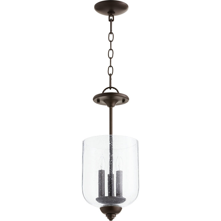 Quorum Richmond 2911-8-186 Pendant Light - Oiled Bronze W/ Clear/Seeded