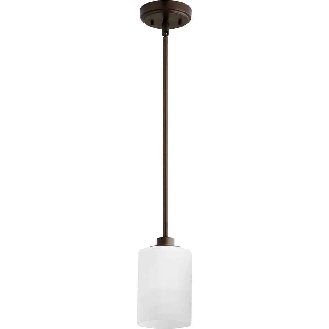 Quorum Lancaster 3207-86 Pendant Light - Oiled Bronze,  Studio White/Studio White/