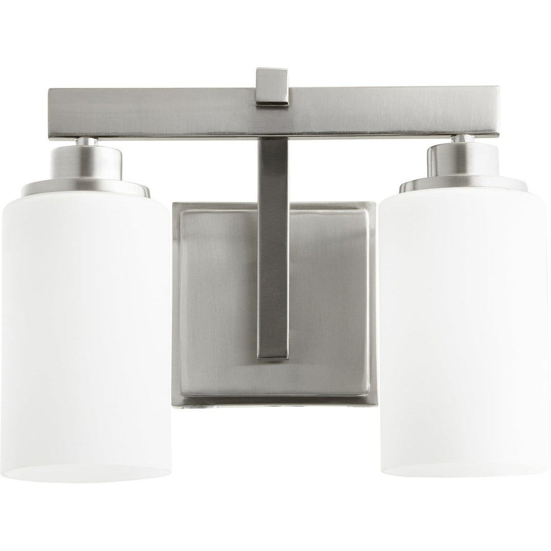 Quorum Lancaster 5207-2-65 Bath Vanity Light 14 in. wide - Satin Nickel