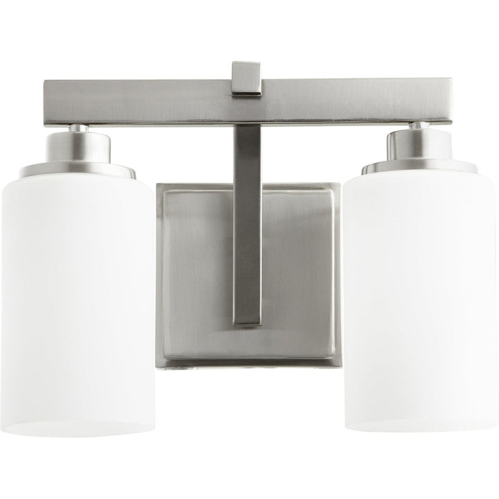 Quorum Lancaster 5207-2-65 Bath Vanity Light 14 in. wide - Satin Nickel