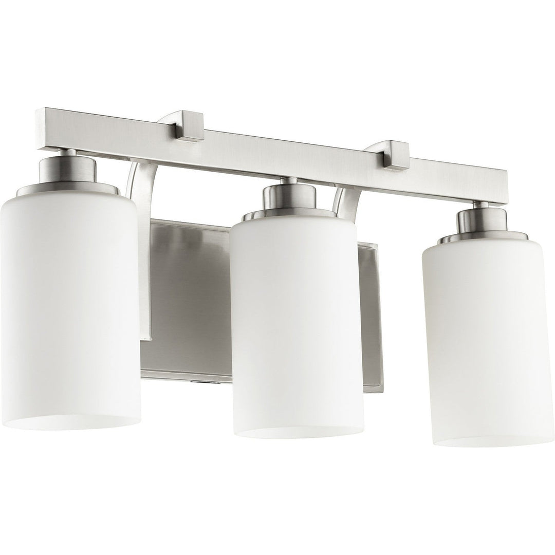 Quorum Lancaster 5207-3-65 Bath Vanity Light 20 in. wide - Satin Nickel