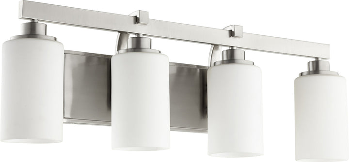 Quorum Lancaster 5207-4-65 Bath Vanity Light 28 in. wide - Satin Nickel