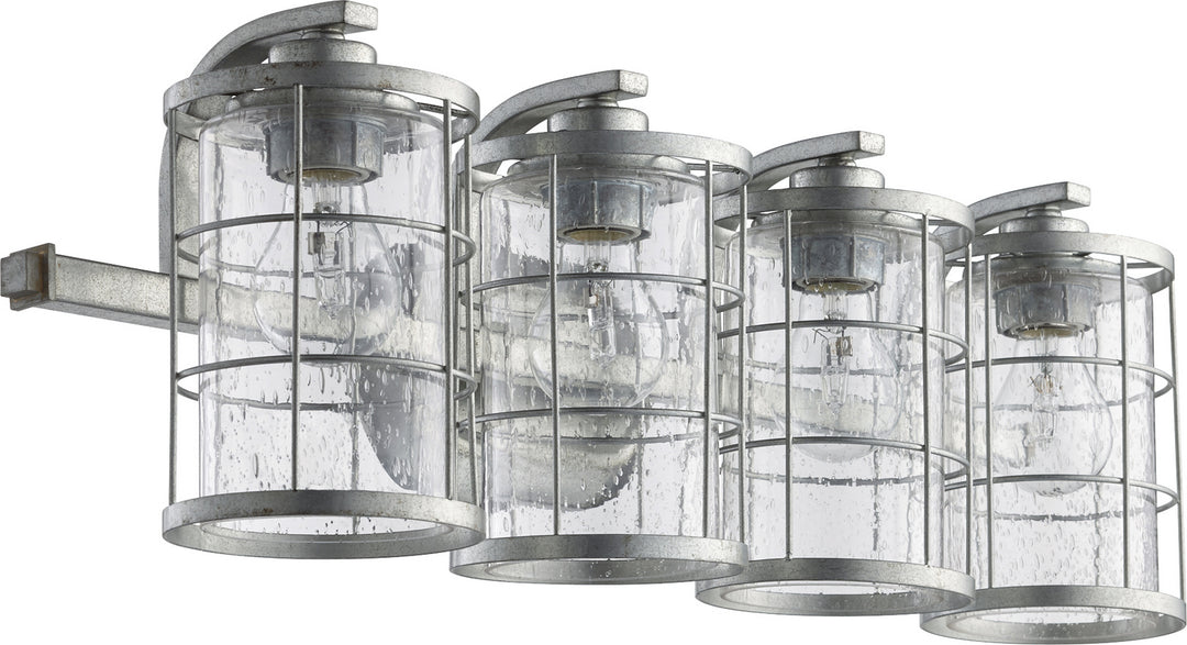 Quorum Ellis 5364-4-7 Bath Vanity Light 27 in. wide - Tumbled Steel