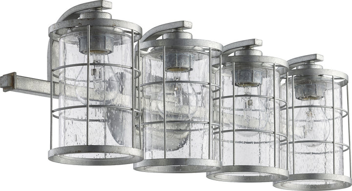 Quorum Ellis 5364-4-7 Bath Vanity Light 27 in. wide - Tumbled Steel