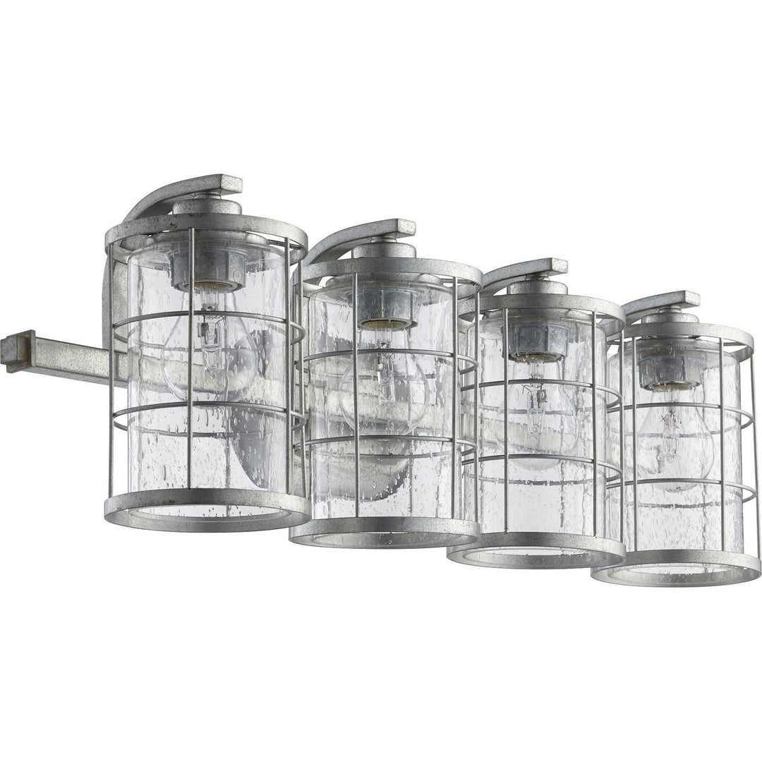 Quorum Ellis 5364-4-7 Bath Vanity Light 27 in. wide - Tumbled Steel