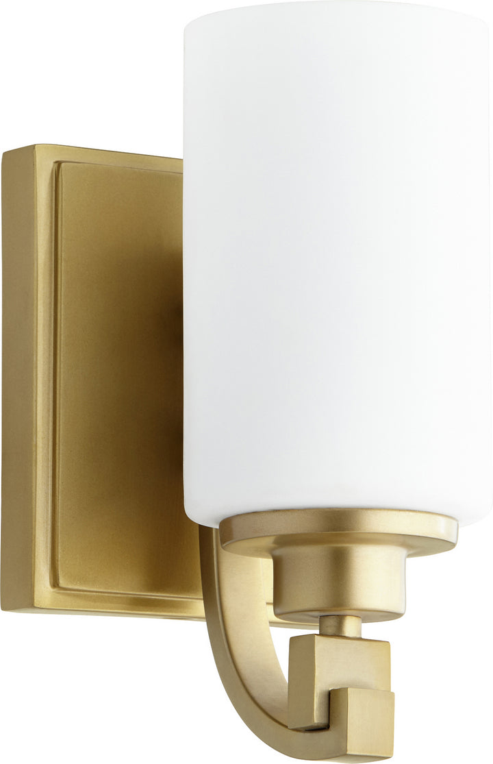 Quorum Lancaster 5407-1-80 Wall Sconce Light - Aged Brass