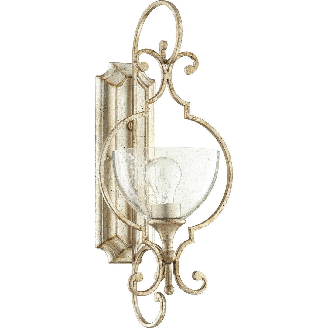 Quorum Ansley 5414-1-60 Wall Sconce Light - Aged Silver Leaf