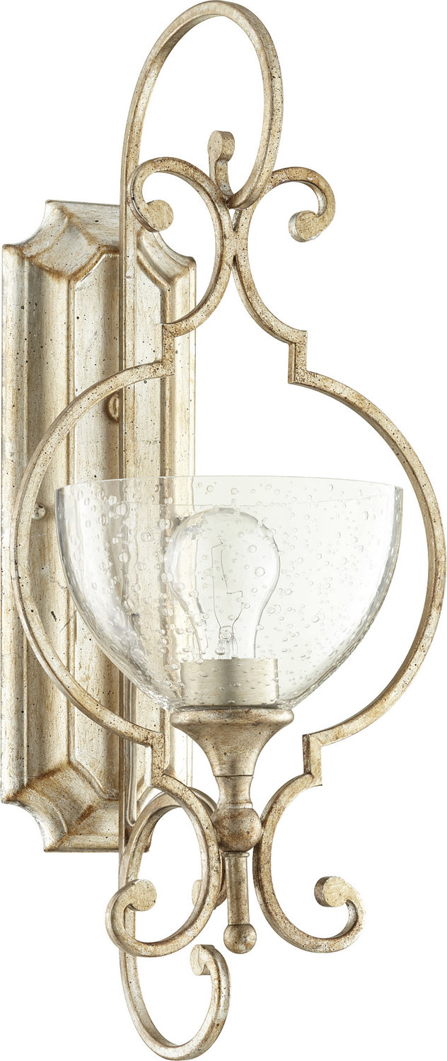 Quorum Ansley 5414-1-60 Wall Sconce Light - Aged Silver Leaf
