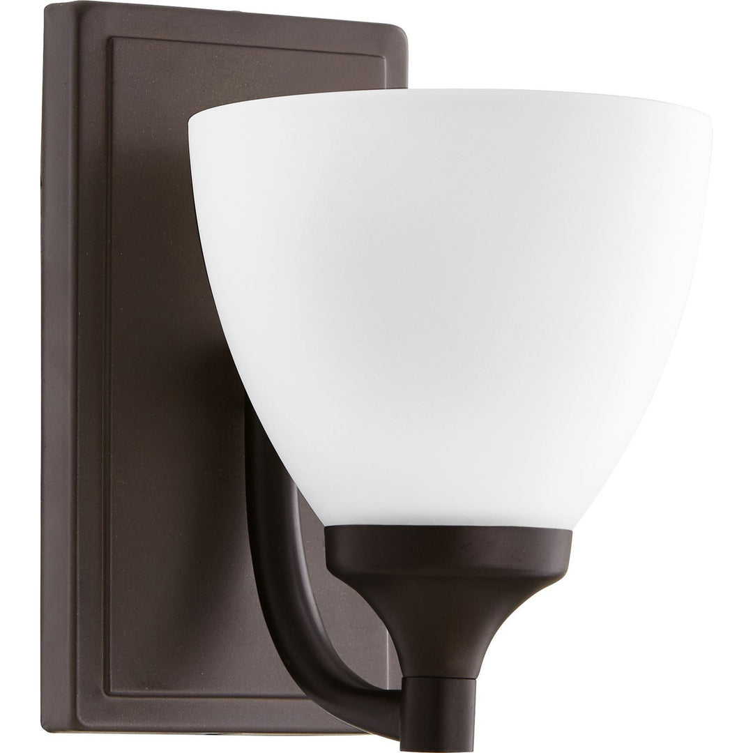 Quorum Enclave 5459-1-86 Wall Sconce Light - Oiled Bronze, Oiled Bronze/Walnut/
