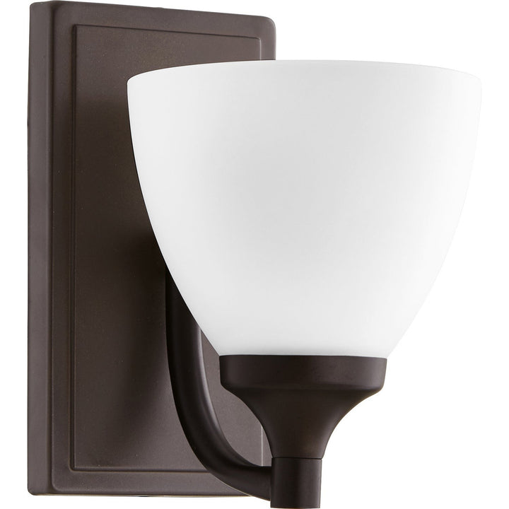 Quorum Enclave 5459-1-86 Wall Sconce Light - Oiled Bronze, Oiled Bronze/Walnut/