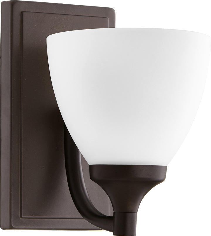 Quorum Enclave 5459-1-86 Wall Sconce Light - Oiled Bronze, Oiled Bronze/Walnut/