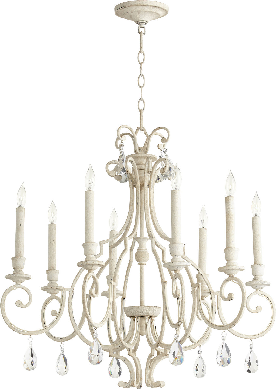 Quorum Ansley 6014-8-70 Chandelier Light - Persian White