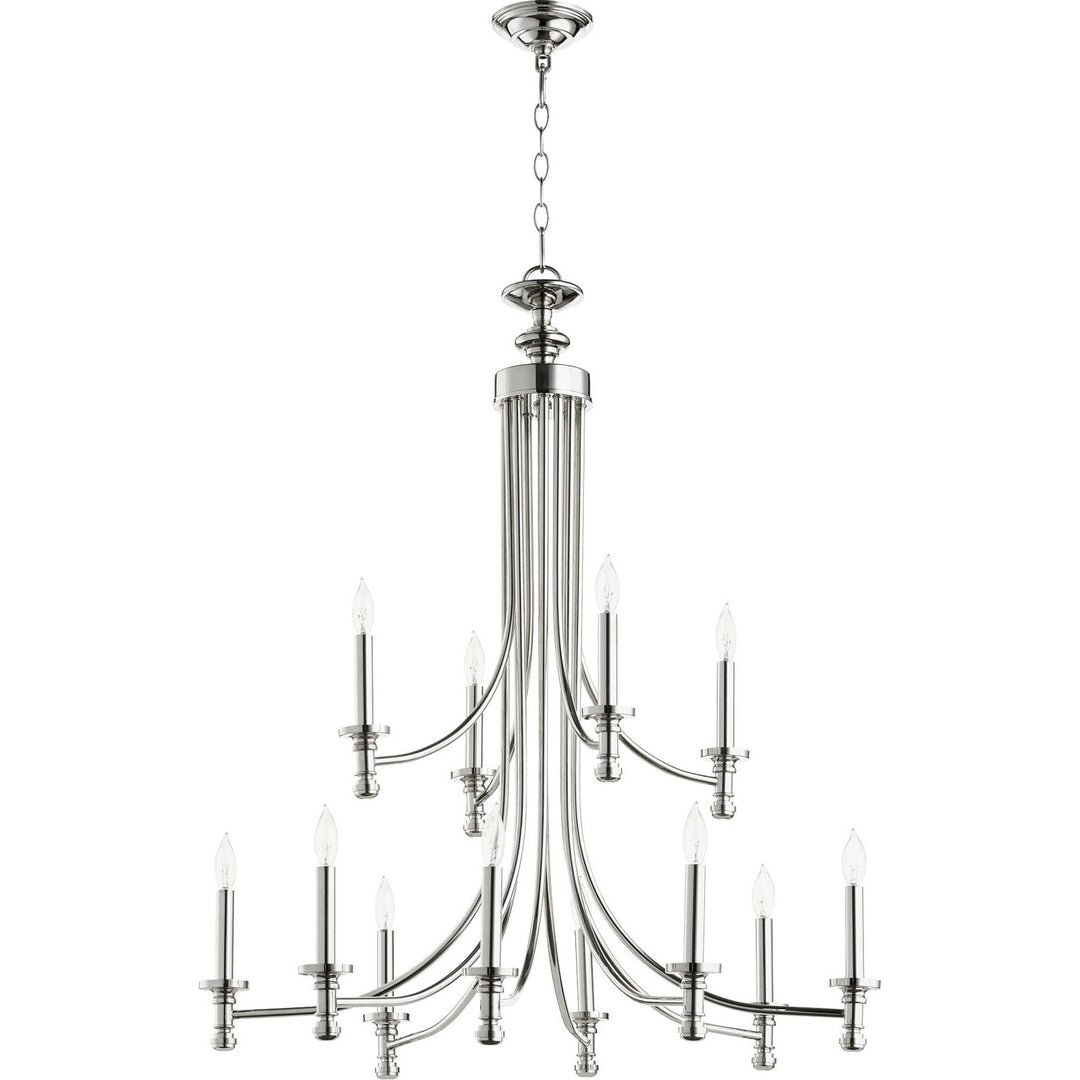 Quorum Rossington 6022-12-62 Chandelier Light - Polished Nickel