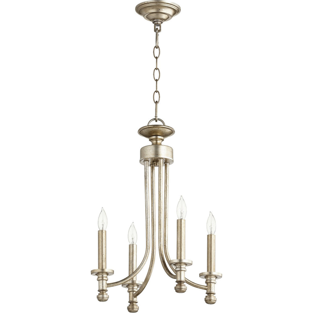 Quorum Rossington 6022-4-60 Chandelier Light - Aged Silver Leaf