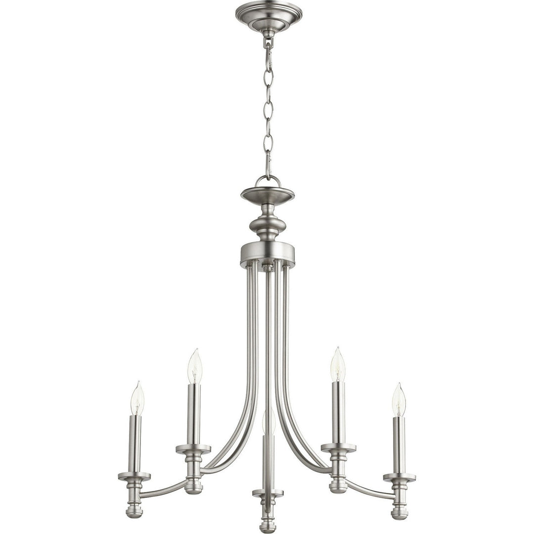 Quorum Rossington 6022-5-65 Chandelier Light - Satin Nickel