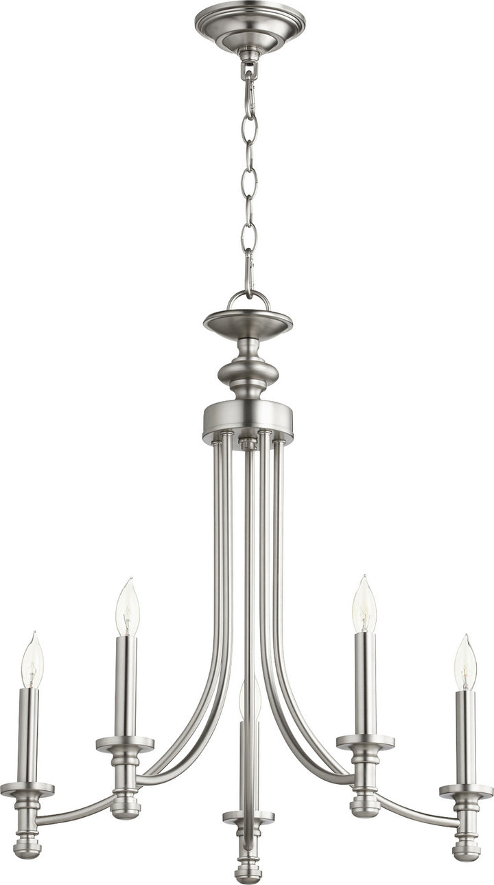 Quorum Rossington 6022-5-65 Chandelier Light - Satin Nickel