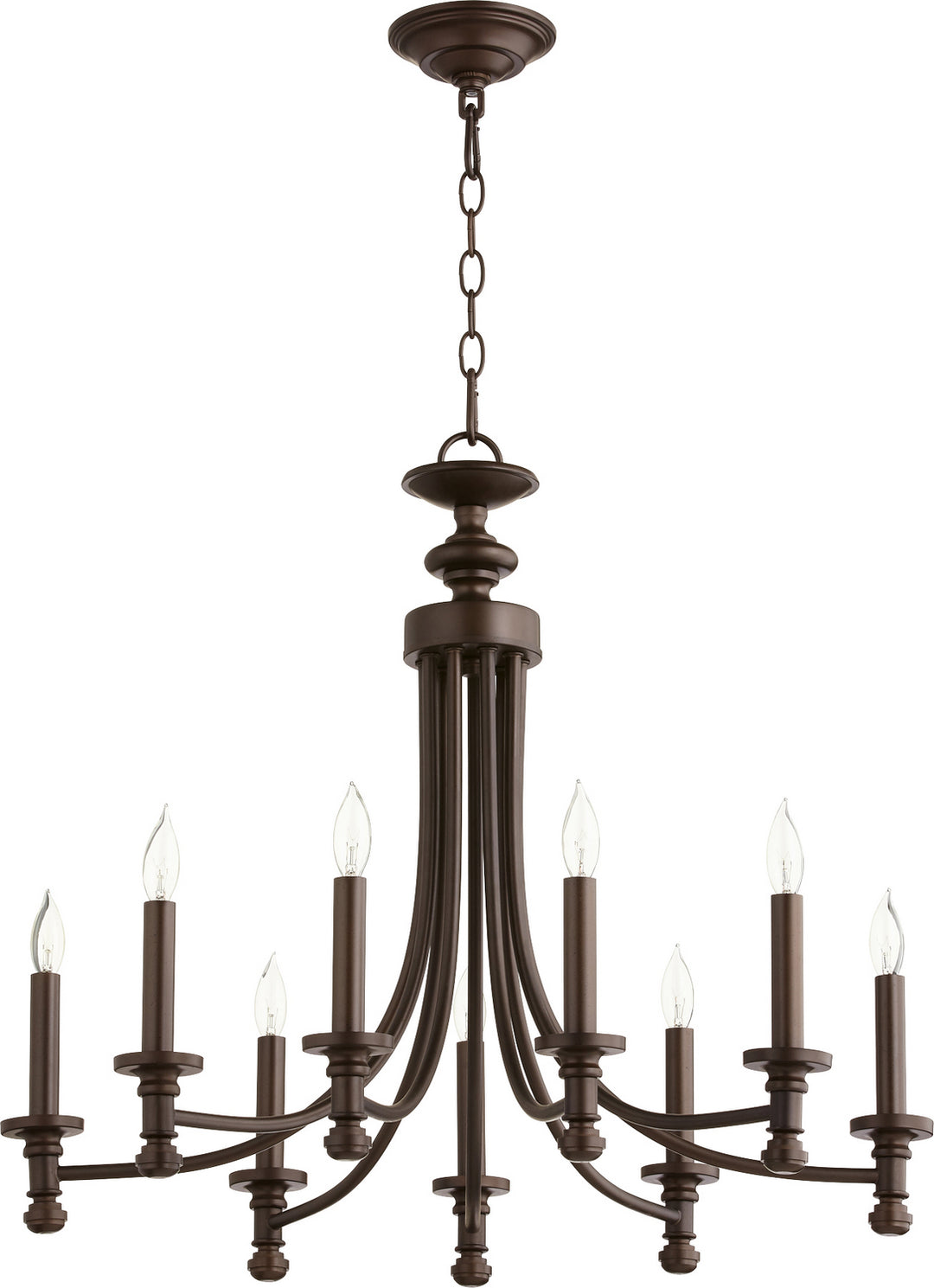 Quorum Rossington 6022-9-86 Chandelier Light - Oiled Bronze