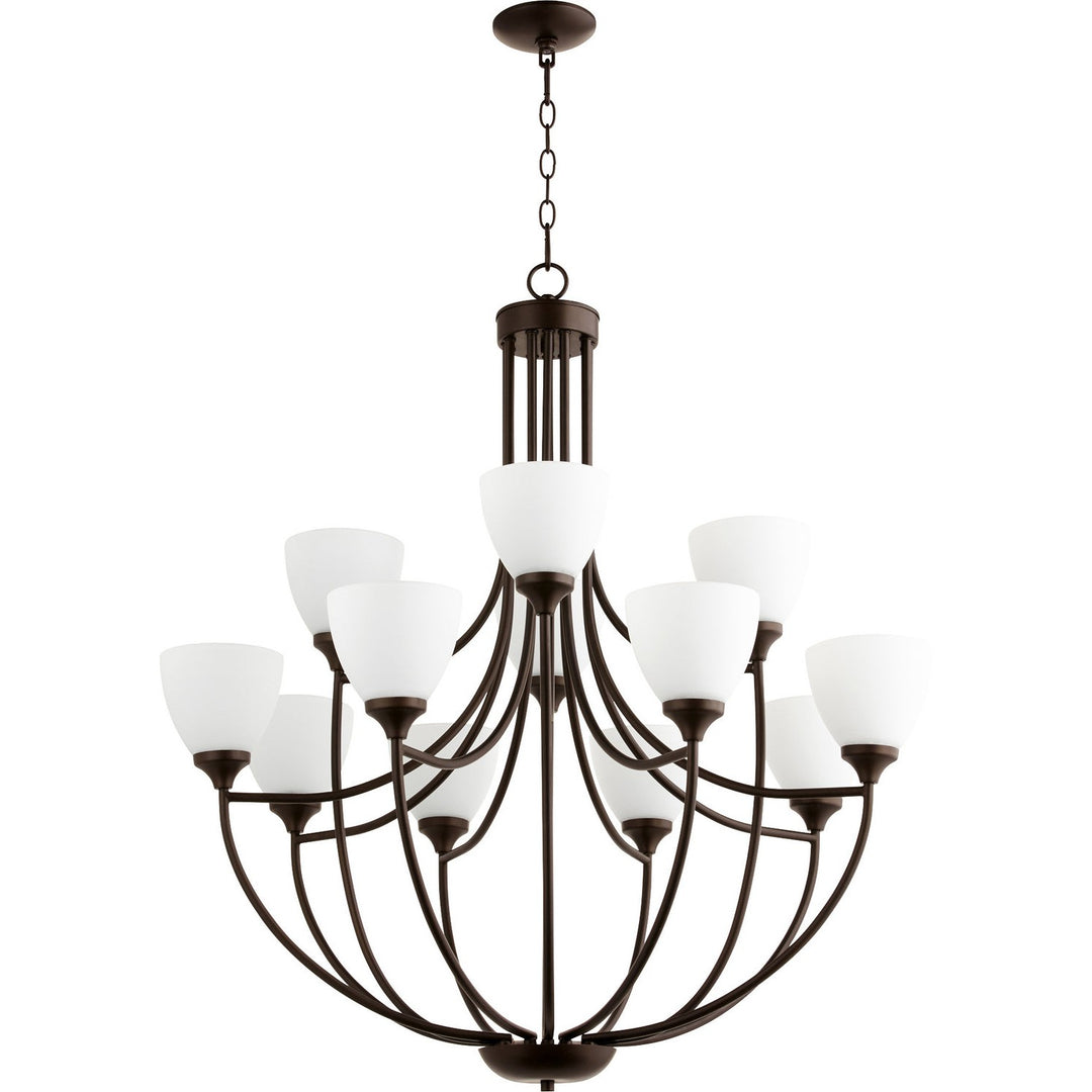 Quorum Enclave 6059-12-86 Chandelier Light - Oiled Bronze