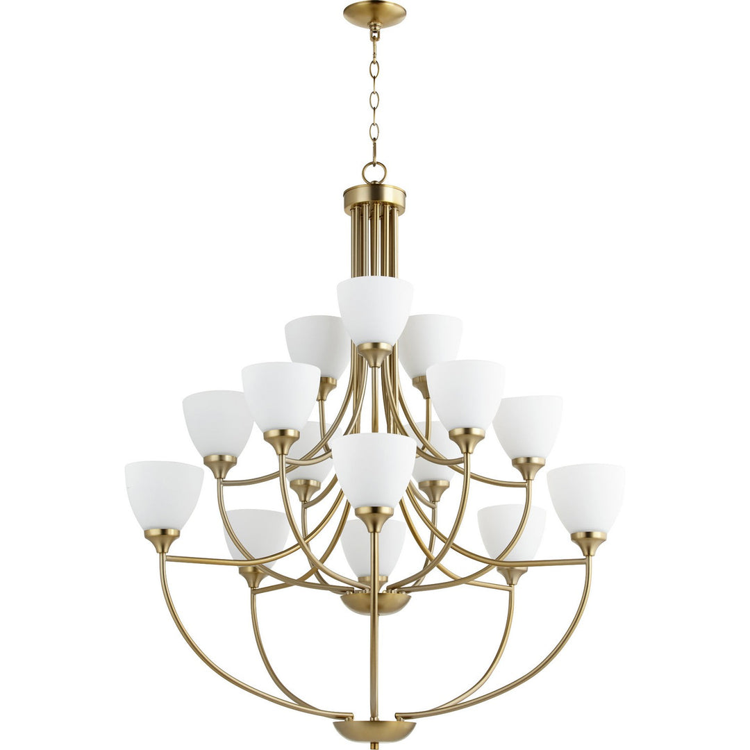 Quorum Enclave 6059-15-80 Chandelier Light - Aged Brass