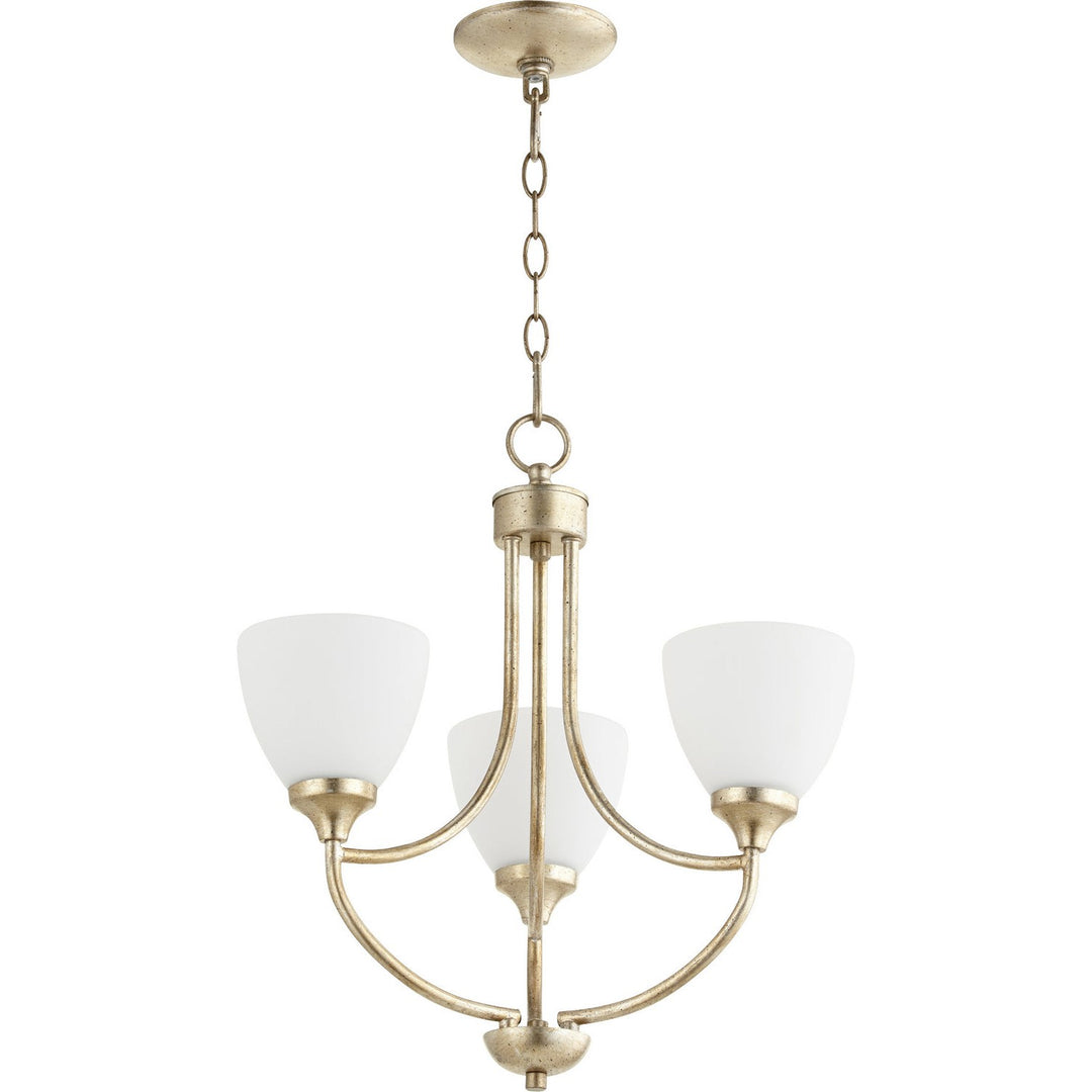 Quorum Enclave 6059-3-60 Chandelier Light - Aged Silver Leaf