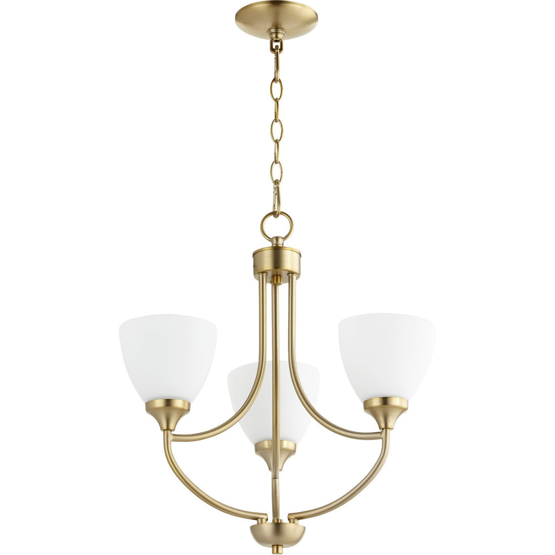 Quorum Enclave 6059-3-80 Chandelier Light - Aged Brass