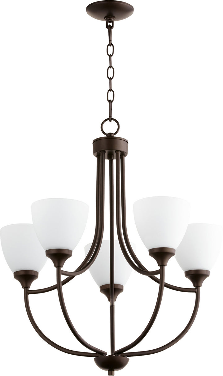 Quorum Enclave 6059-5-86 Chandelier Light - Oiled Bronze