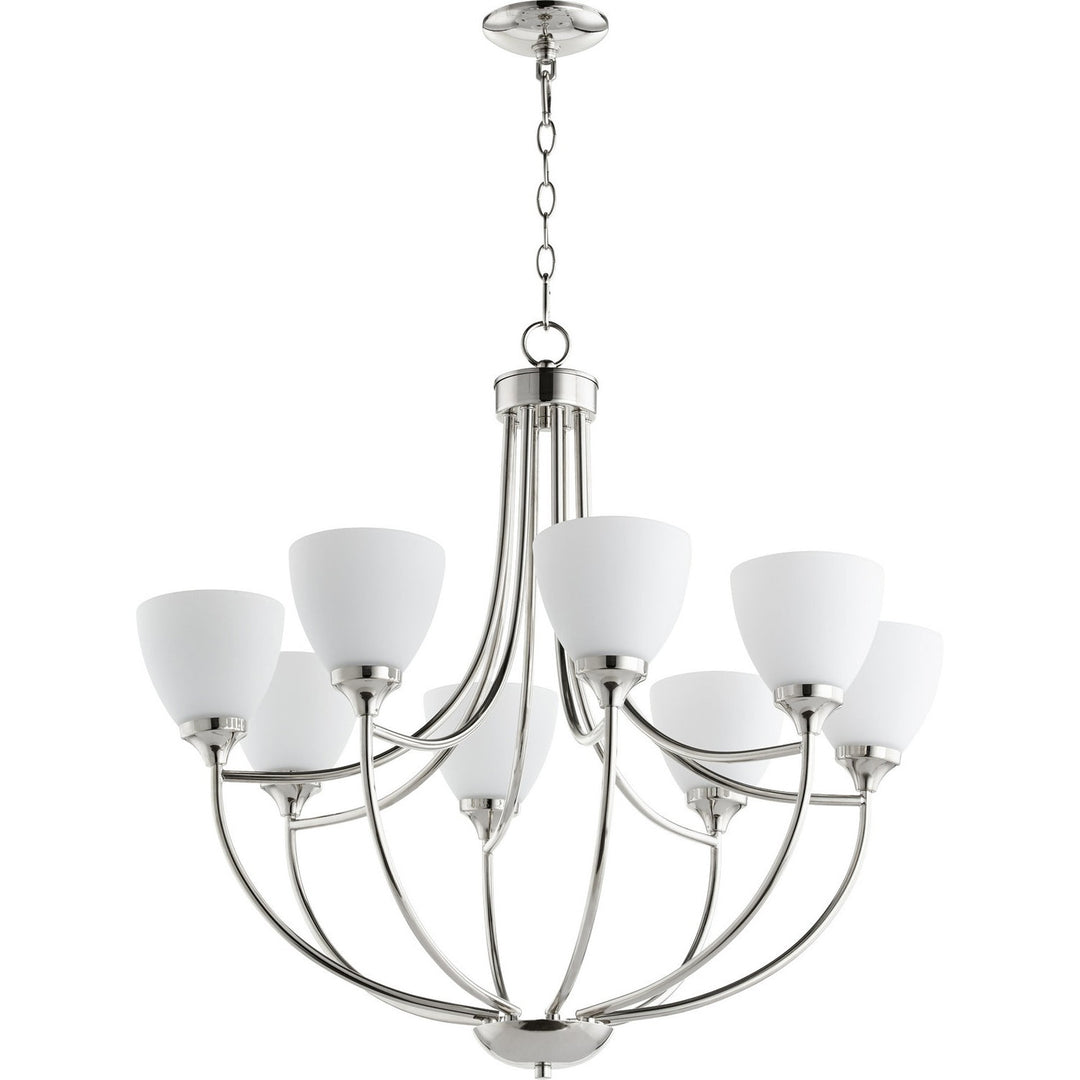 Quorum Enclave 6059-8-62 Chandelier Light - Polished Nickel