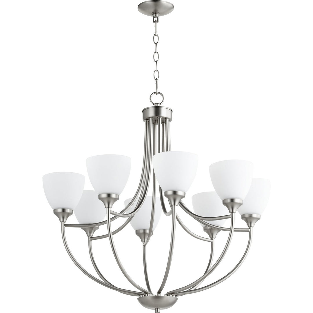 Quorum Enclave 6059-8-65 Chandelier Light - Satin Nickel