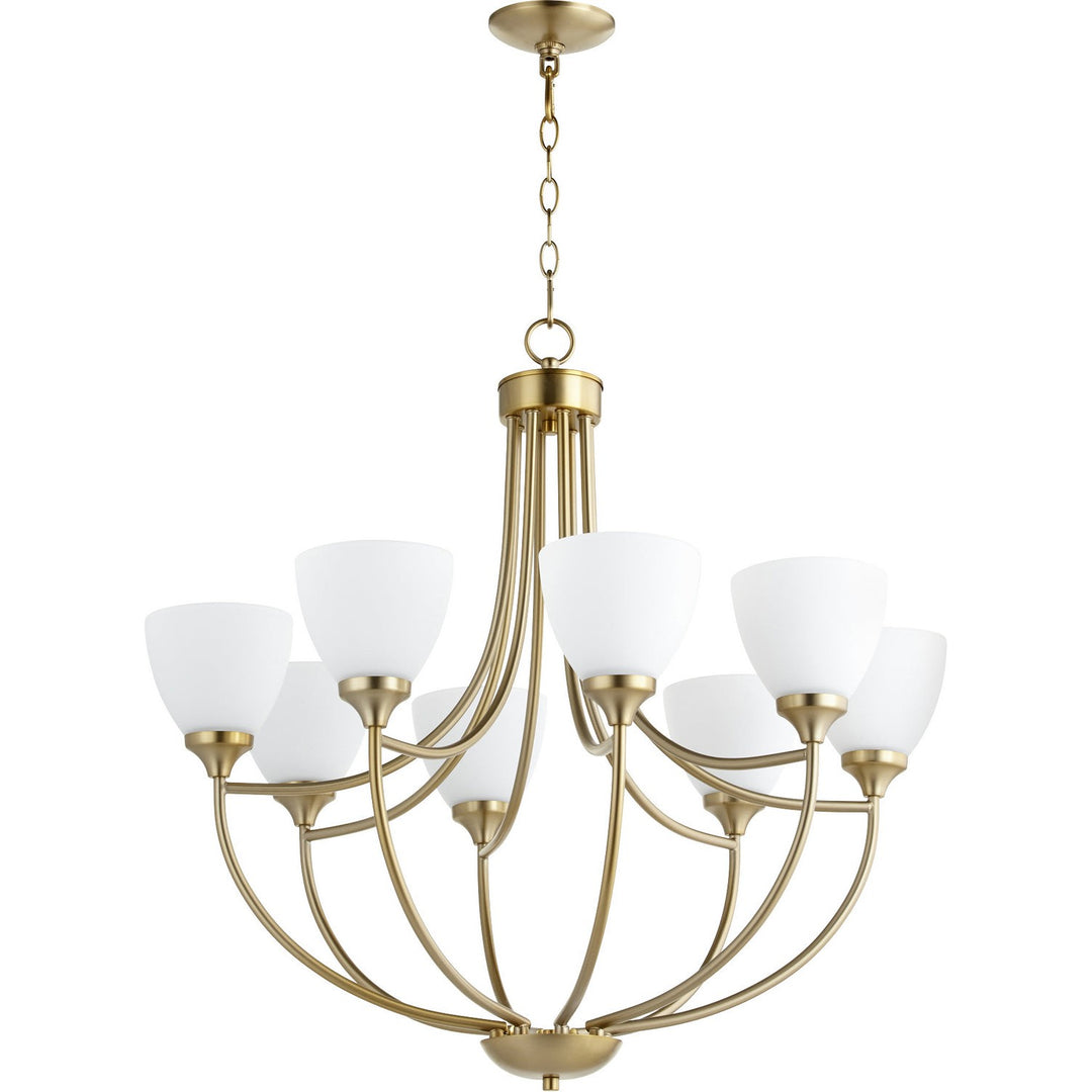 Quorum Enclave 6059-8-80 Chandelier Light - Aged Brass