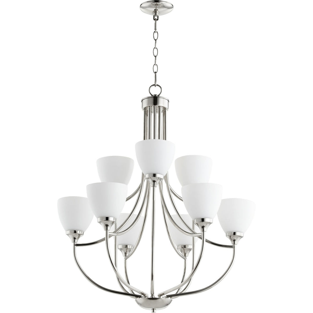 Quorum Enclave 6059-9-62 Chandelier Light - Polished Nickel