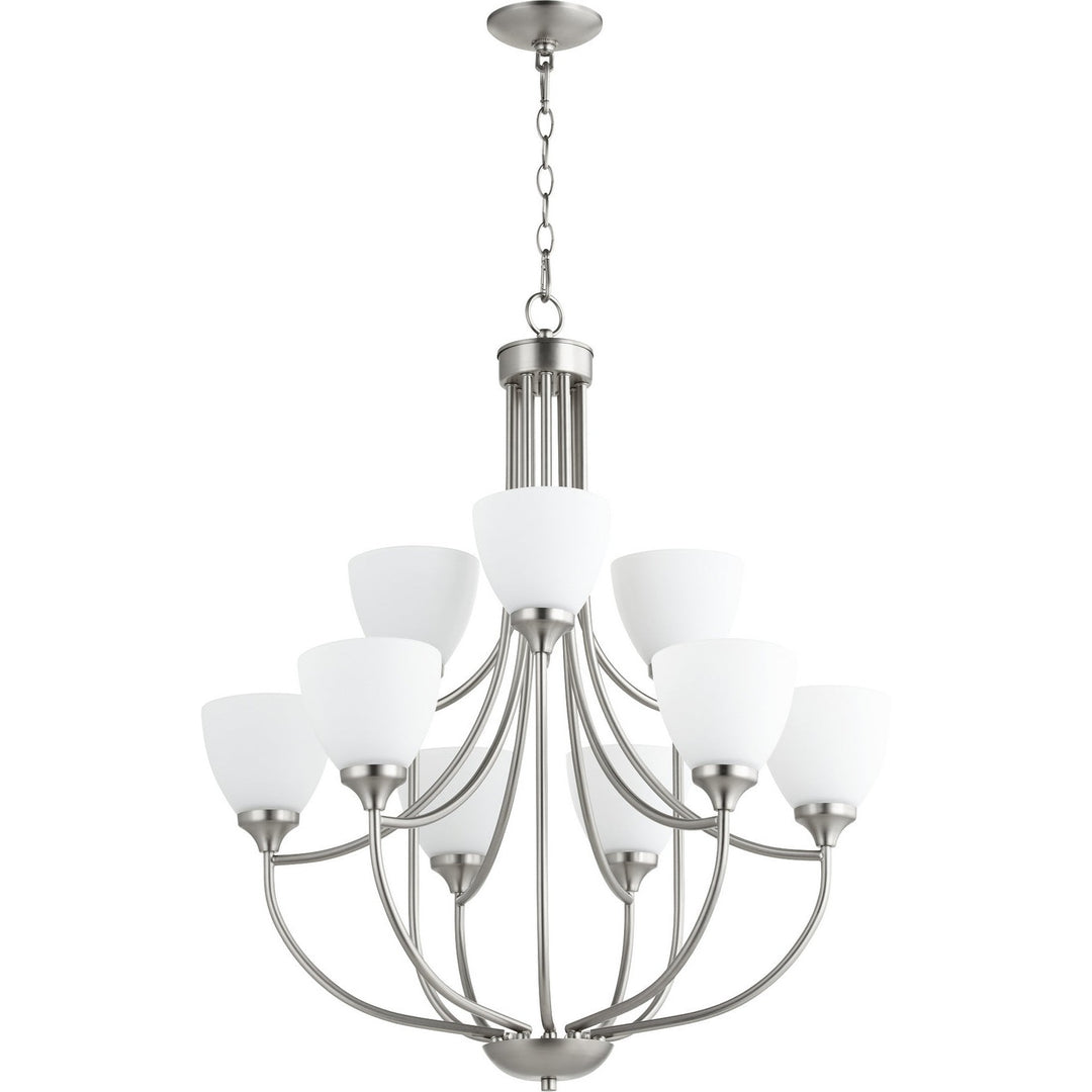 Quorum Enclave 6059-9-65 Chandelier Light - Satin Nickel