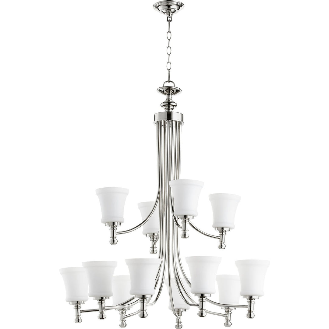 Quorum Rossington 6122-12-62 Chandelier Light - Polished Nickel