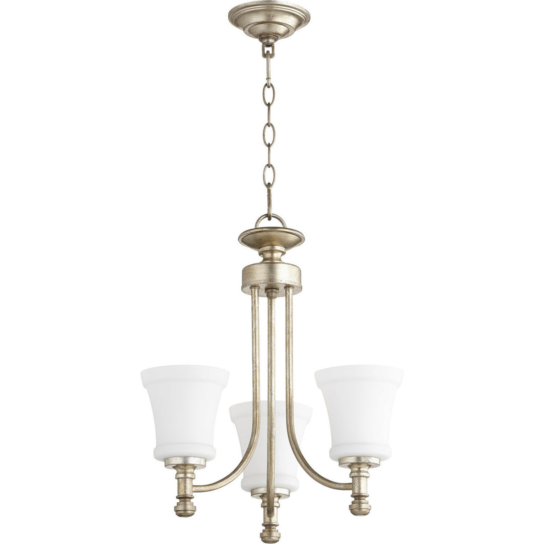 Quorum Rossington 6122-3-60 Chandelier Light - Aged Silver Leaf