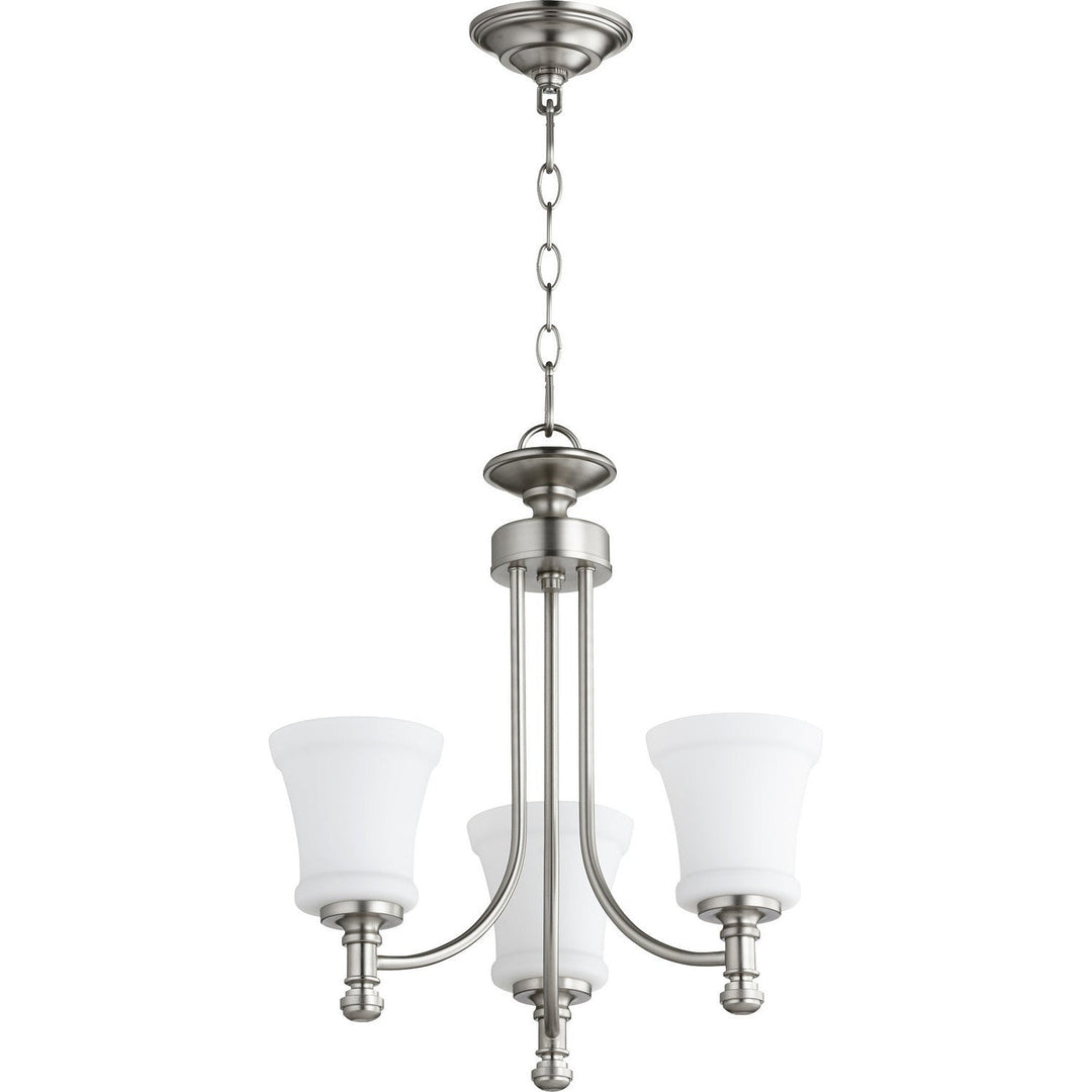 Quorum Rossington 6122-3-65 Chandelier Light - Satin Nickel