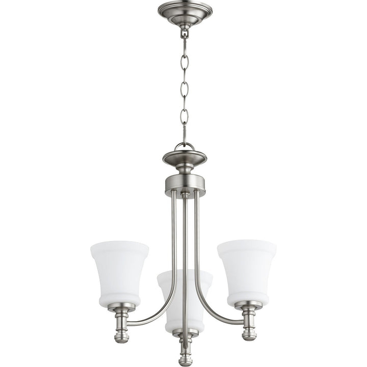 Quorum Rossington 6122-3-65 Chandelier Light - Satin Nickel