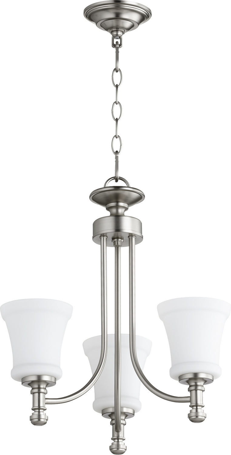 Quorum Rossington 6122-3-65 Chandelier Light - Satin Nickel