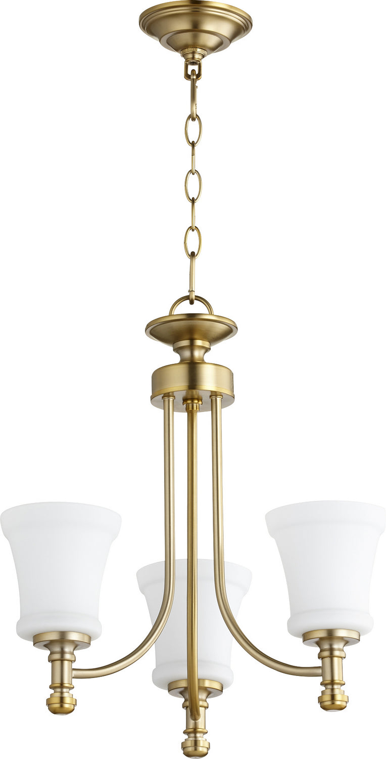 Quorum Rossington 6122-3-80 Chandelier Light - Aged Brass