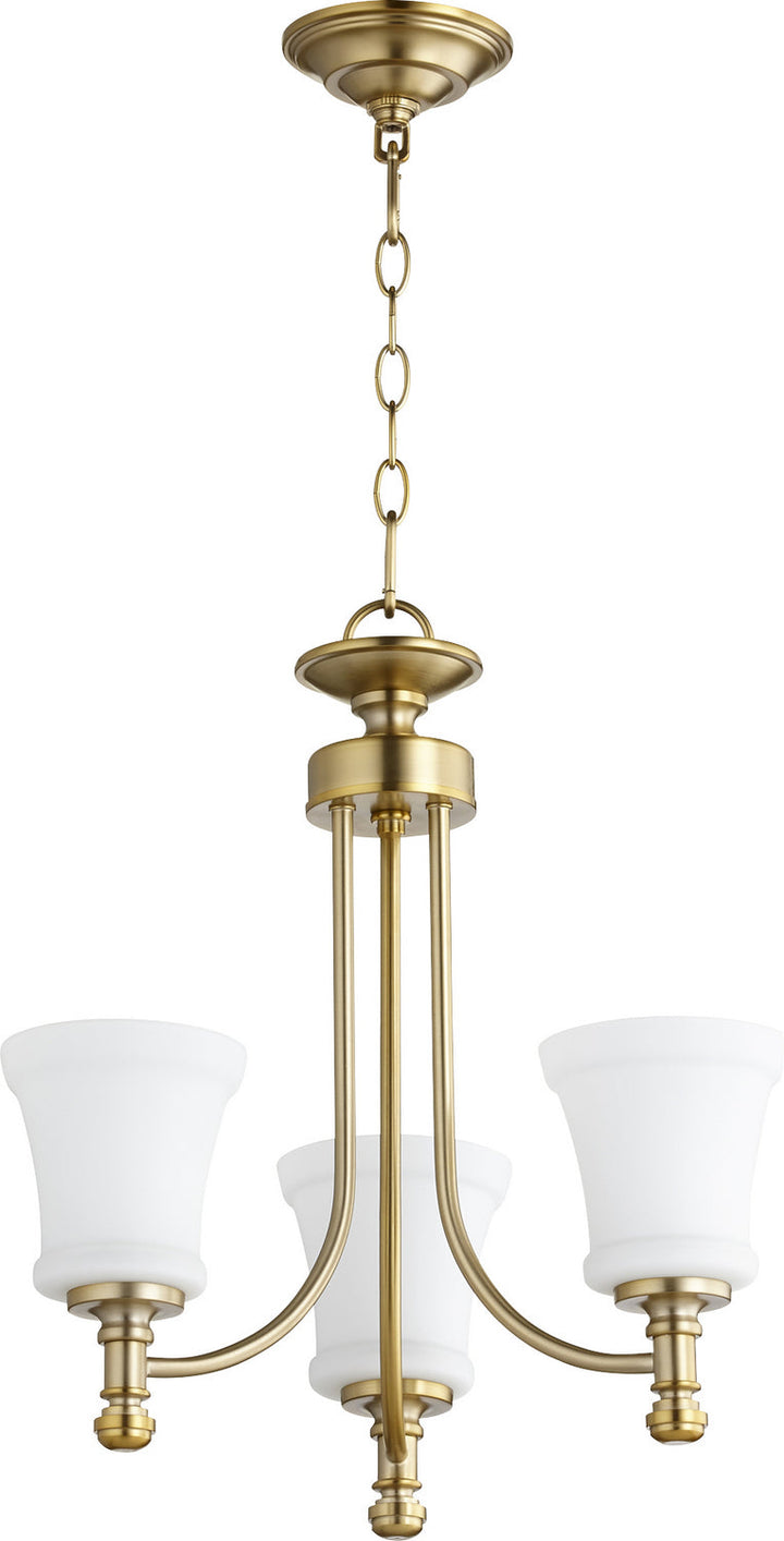 Quorum Rossington 6122-3-80 Chandelier Light - Aged Brass