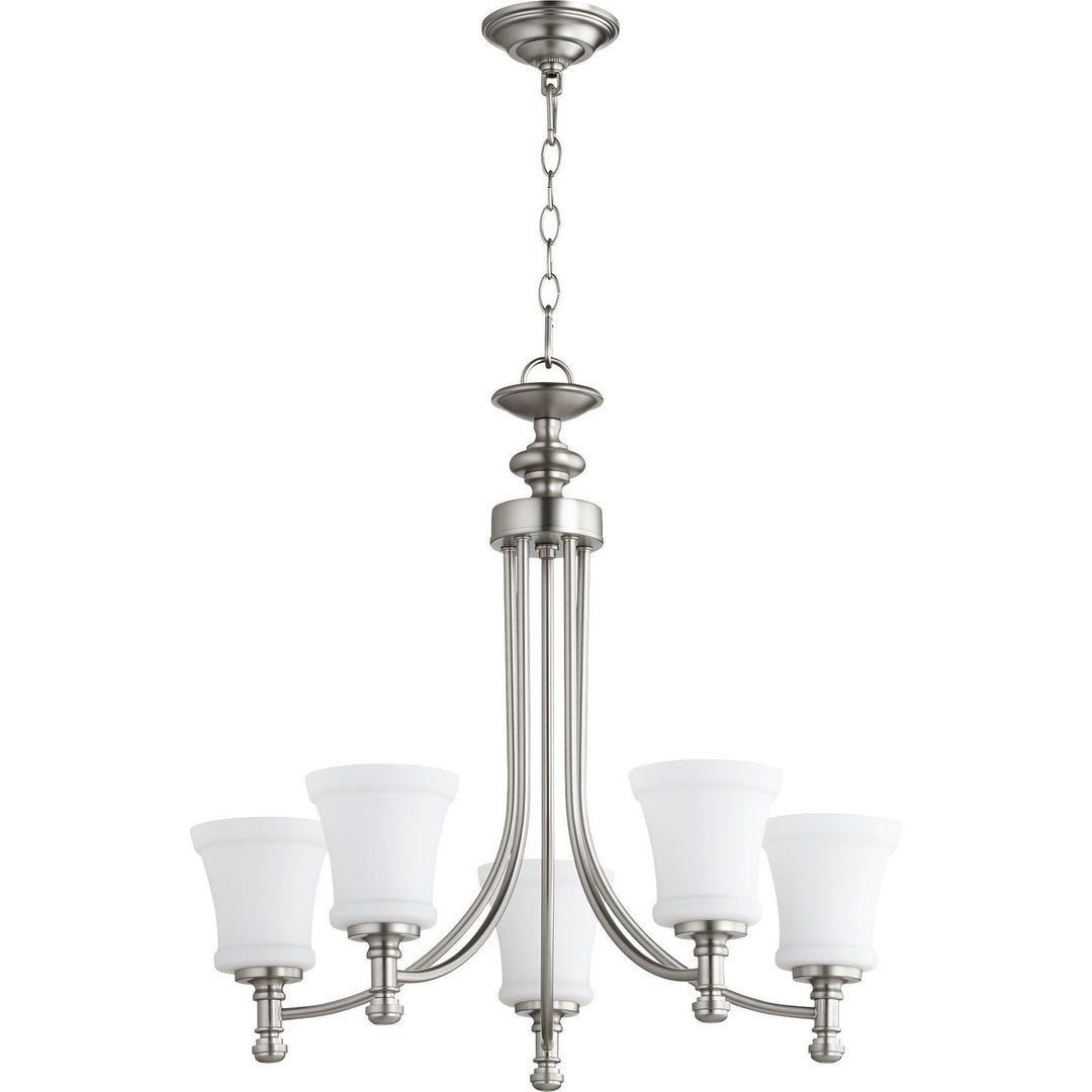 Quorum Rossington 6122-5-65 Chandelier Light - Satin Nickel