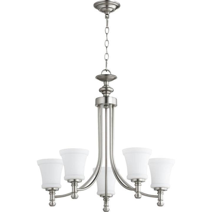 Quorum Rossington 6122-5-65 Chandelier Light - Satin Nickel