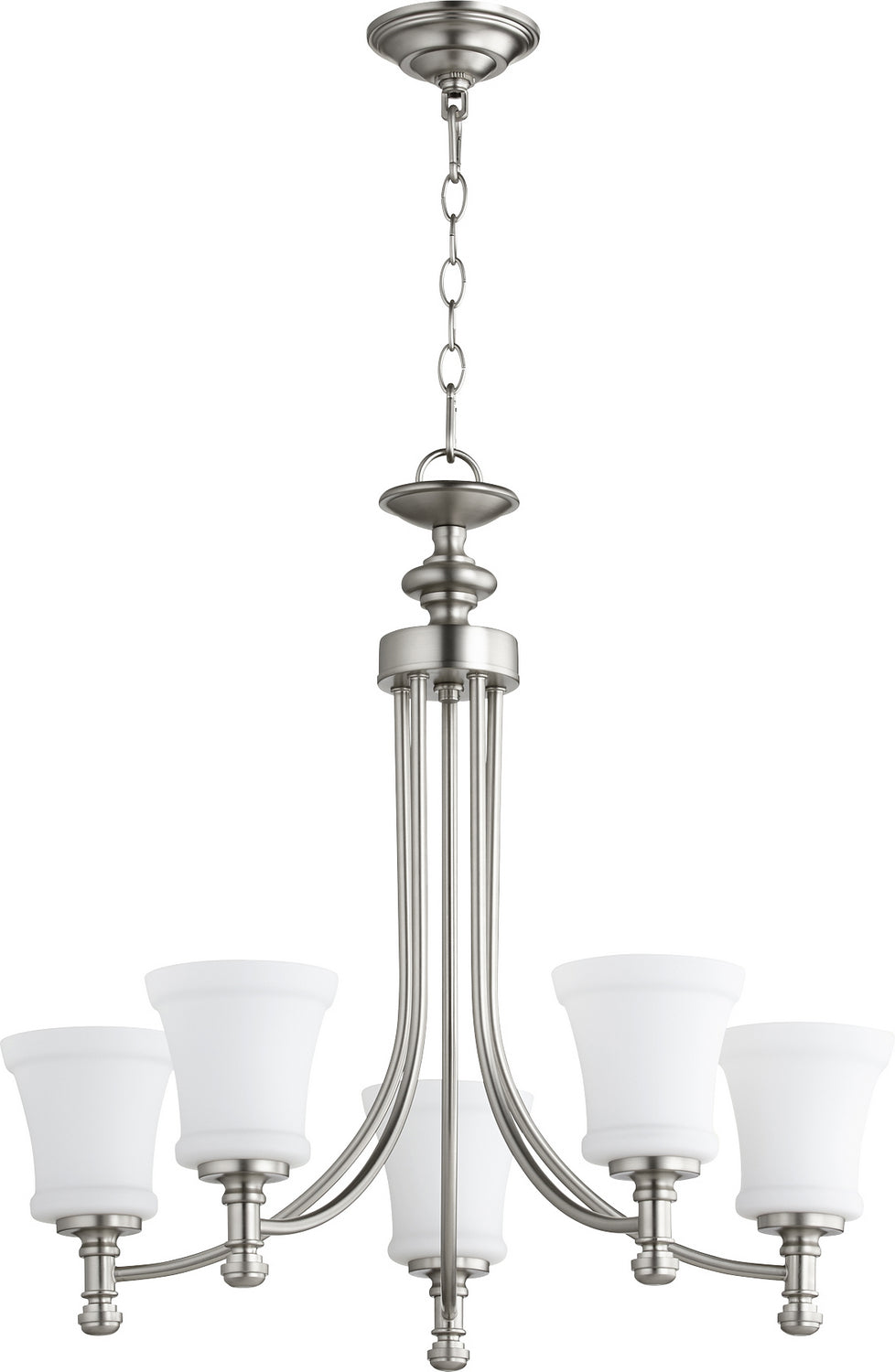 Quorum Rossington 6122-5-65 Chandelier Light - Satin Nickel