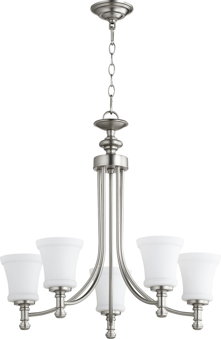 Quorum Rossington 6122-5-65 Chandelier Light - Satin Nickel